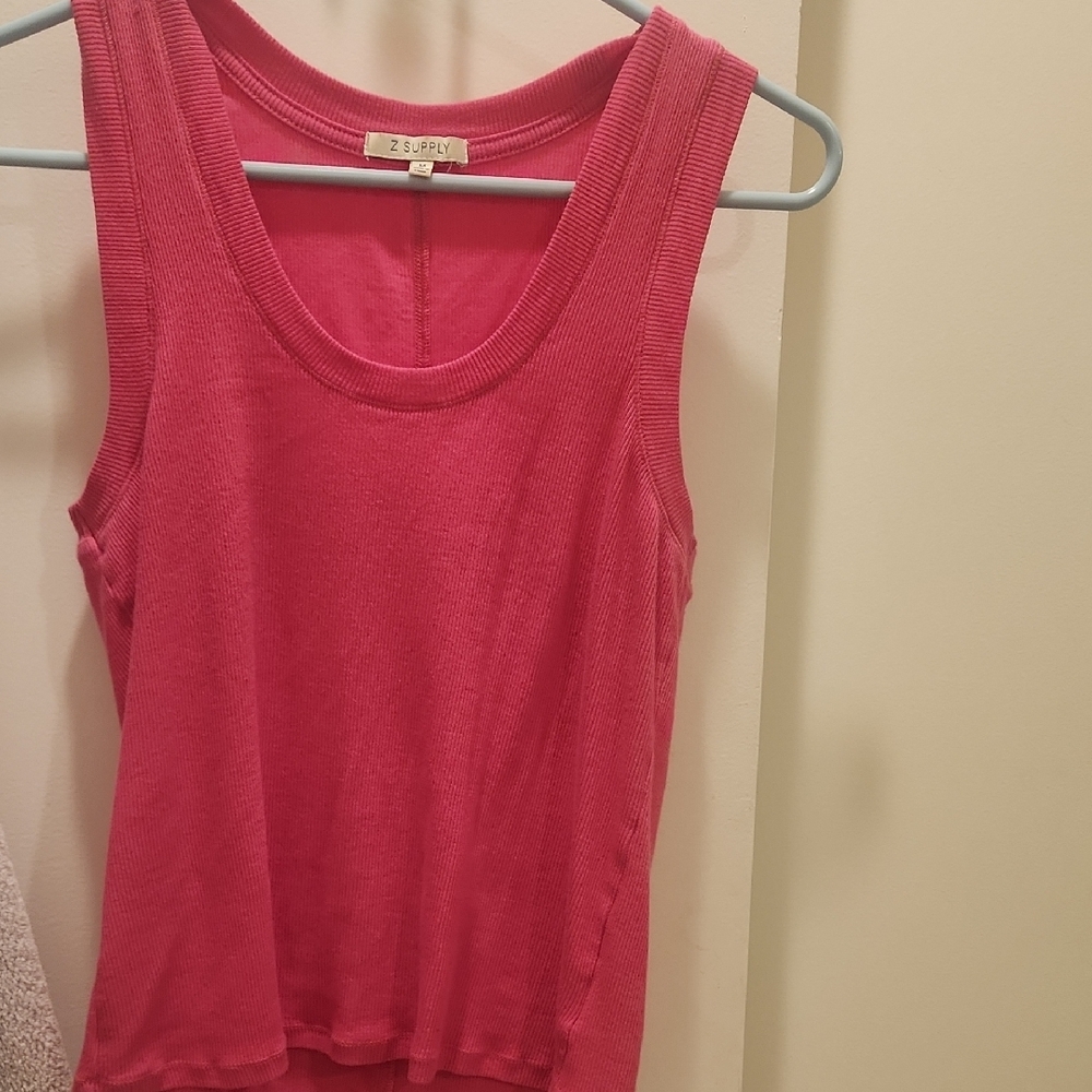 Z Supply Fitted Pink Tank Top